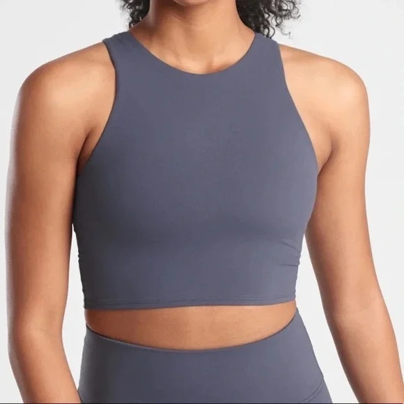 NWT-Conscious Crop Medieval Violet Racer Back A/C Athleta M - Picture 9 of 9